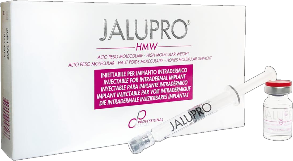 Jalupro HMW carton with pre-filled syringe and vial