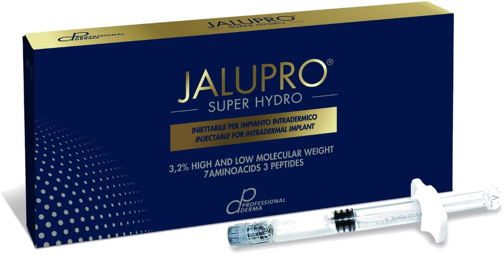 Jalupro Super Hydro carton with pre-filled syringe