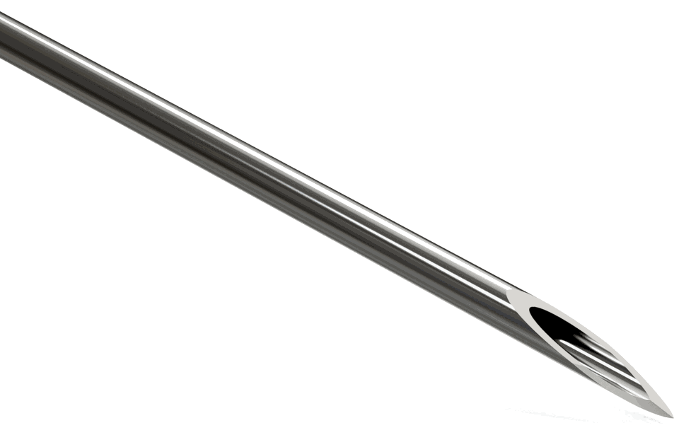 Macro view of a TSK needle bevel